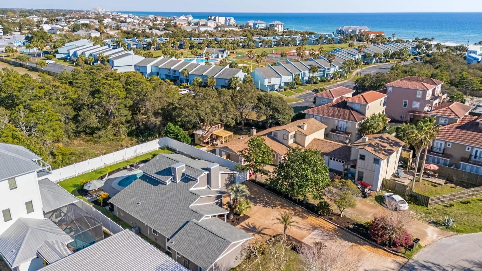 Spacious 3Br W Tiki Bar Shared Pool Walk To Beach Near 30A Pier Park Panama City Beach 0*,